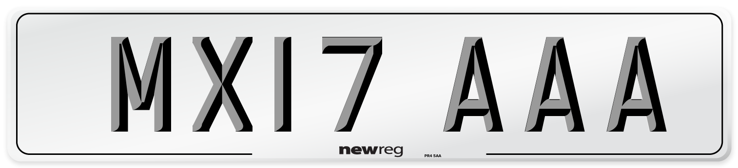 MX17 AAA Number Plate from New Reg